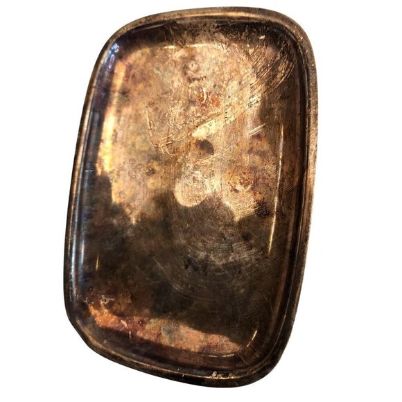 Charles Baller, Antique Silver-Plated Rectangular Serving Butter Dish With Lid & - Picture 9 of 10